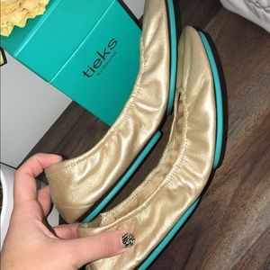 Metallic Champagne Tieks Size 10